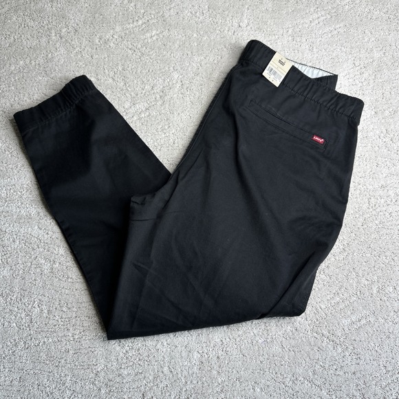 Men's NEW Levi's Size‎ XL XX Chino Joggers Stretch Black Tapered - Picture 1 of 4
